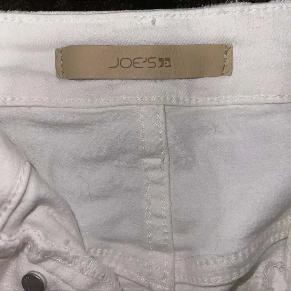 Joe’s Jeans Joy White Frayed Step Hem Denim Mini Skirt 26